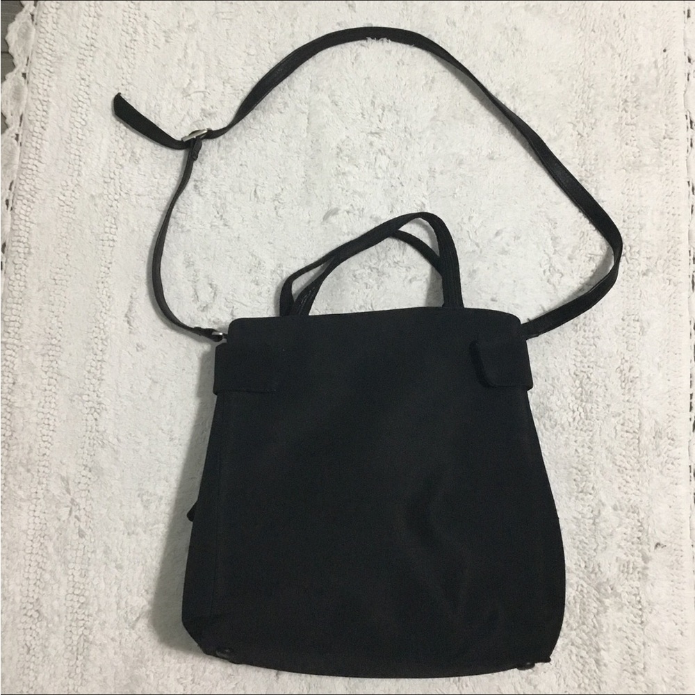 EUC J. Jill Black Business Laptop Tote With Detachable Crossbody Strap